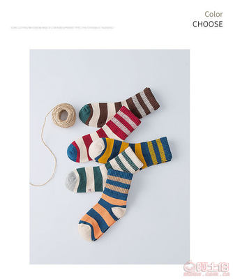 【兒童襪子純棉秋冬男童中筒女童棉襪寶寶襪中大童條紋襪子廠家批發T39】義烏市歐燁電子商務商行 - 產品庫